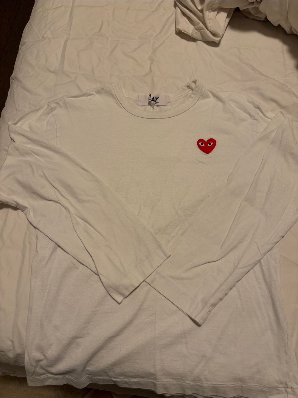 Comme des Garcons PLAY White Logo T-Shirt